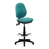 Nautilus Designs Java 200 Medium Back Twin Lever Fabric Draughtsman Operator Chair Without Arms Green - BCF/P505/GN/FCK DD